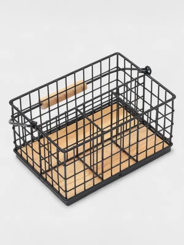 Корзина для мелочей Доляна &laquo;Эстетика&raquo;, 23&times;16&times;12 см, чёрная