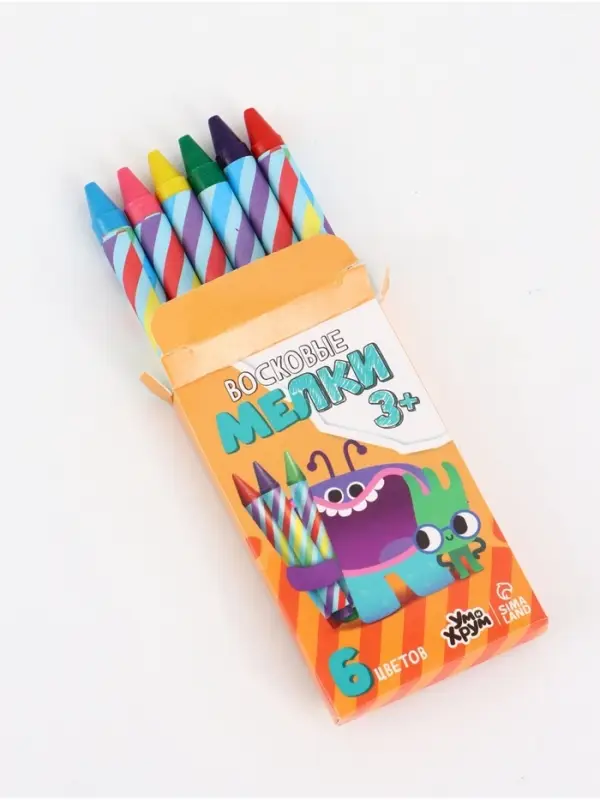 УМ И ХРУМ Восковые карандаши, 6 цветов