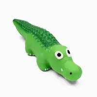 Игрушка пищащая для собак из латекса "Крокодил", 20,5 х 6,5