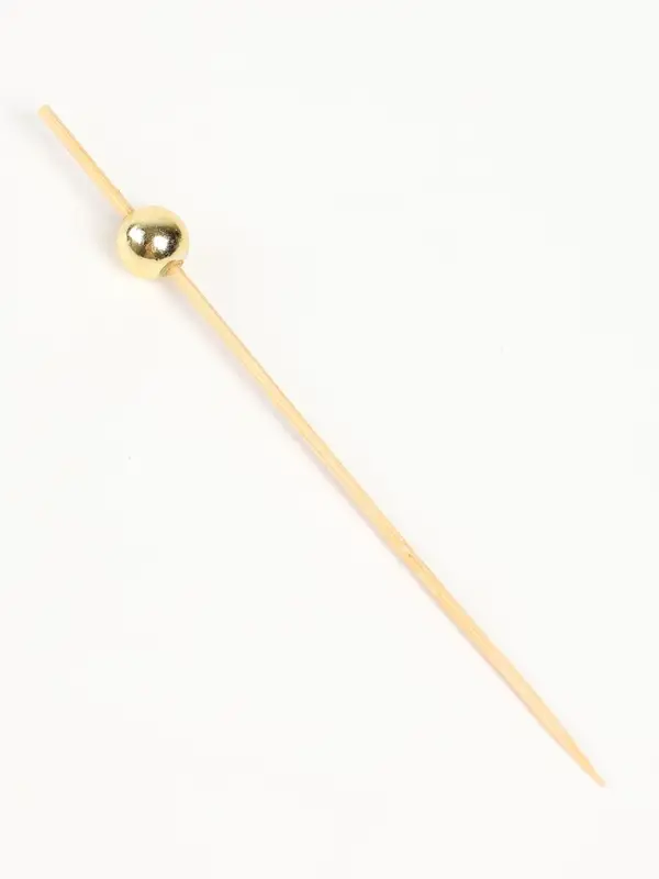 Шпажки деревянные Шпажки деревянные "Жемчужина" , 12 см, набор 12 шт цвет золото