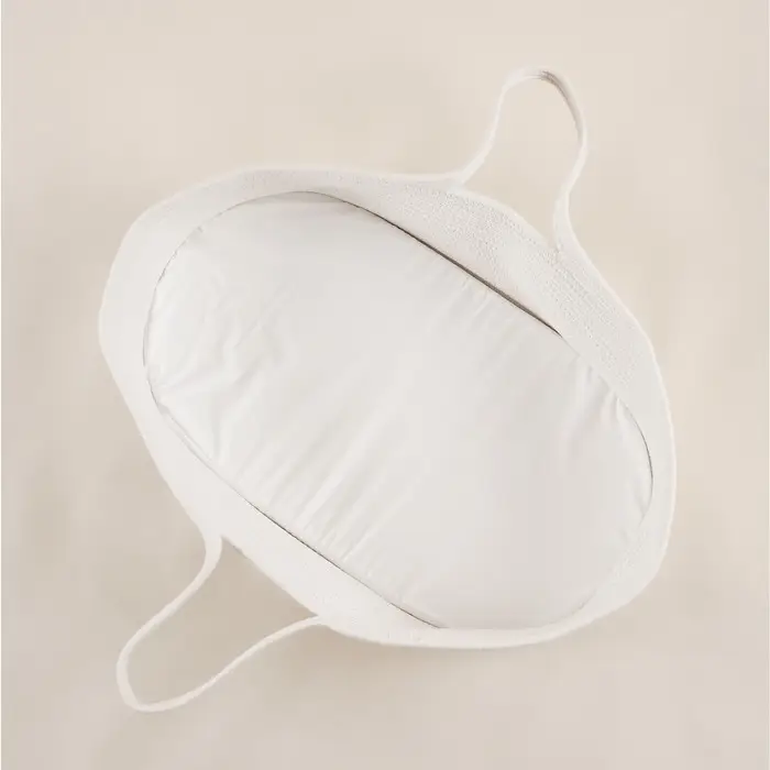 Корзина для хранения SL Home, с матрасом, плетёная, ручной работы, 70&times;38&times;25 см, белая