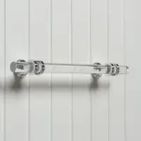 Ручка-скоба CAPPIO PK106, м/о 128 мм, d=12 мм, пластик, цвет прозрачный/хром