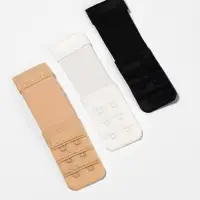 Застёжка-удлинитель для бюстгальтера TEIRA, 3 ряда 2 крючка, с резинкой, 10.5&times;3.2 см, набор 3 шт.