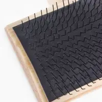 Щетка-пуходёрка деревянная ZOONIK полукруглая, большая, 85×55 см