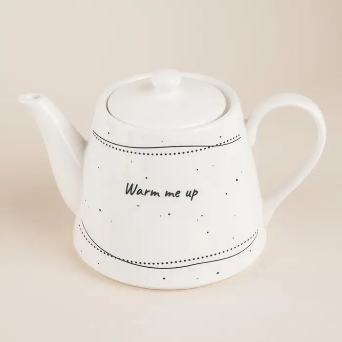 Заварочный чайник SL Home &laquo;Милый дом&raquo;, 900 мл, 21&times;13.8&times;13.5 см, фарфор, белый