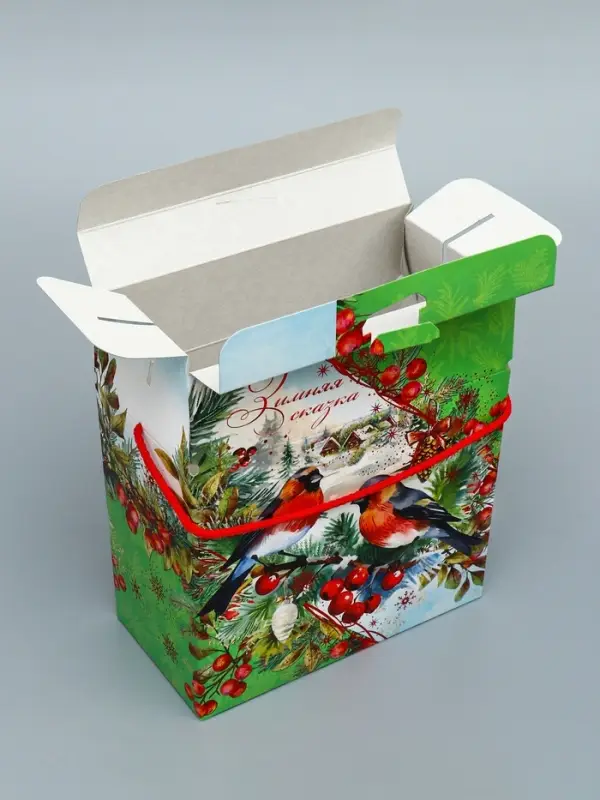 Коробка подарочная новогодняя «Зимняя сказка» 21.5×25.6×11 см Коробка подарочная новогодняя «Зимняя сказка» 21.5×25.6×11 см