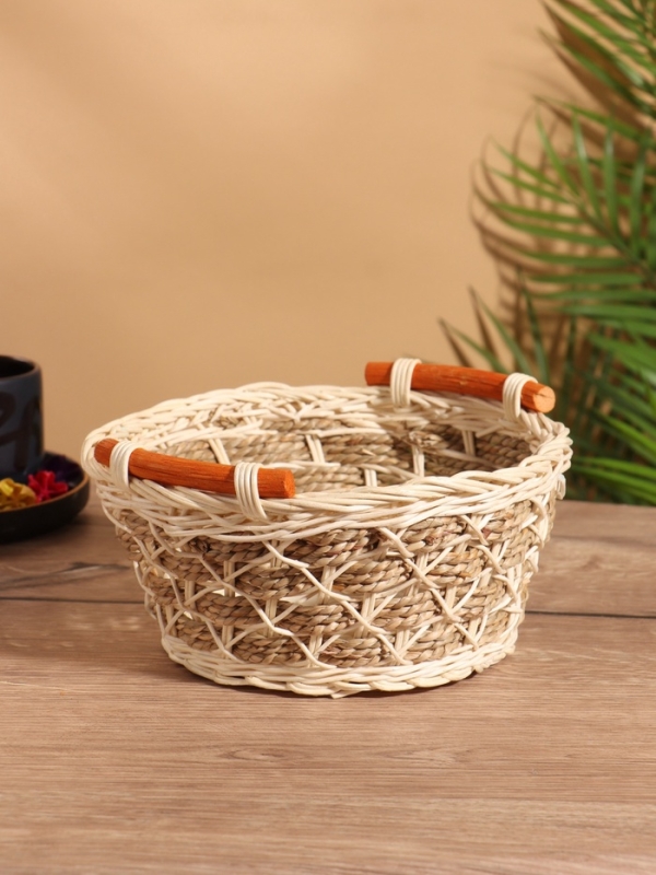 Корзина плетеная 23x22x11 см, ротанг