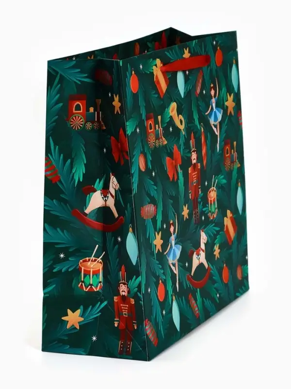 Пакет ламинированный квадратный «Новый год!», 30 × 30 × 12 см Пакет ламинированный квадратный «Новый год!», 30 × 30 × 12 см