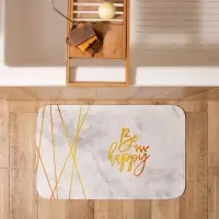 Коврик для ванной &laquo;Этель&raquo; Be happy, 80&times;50 см, велюр