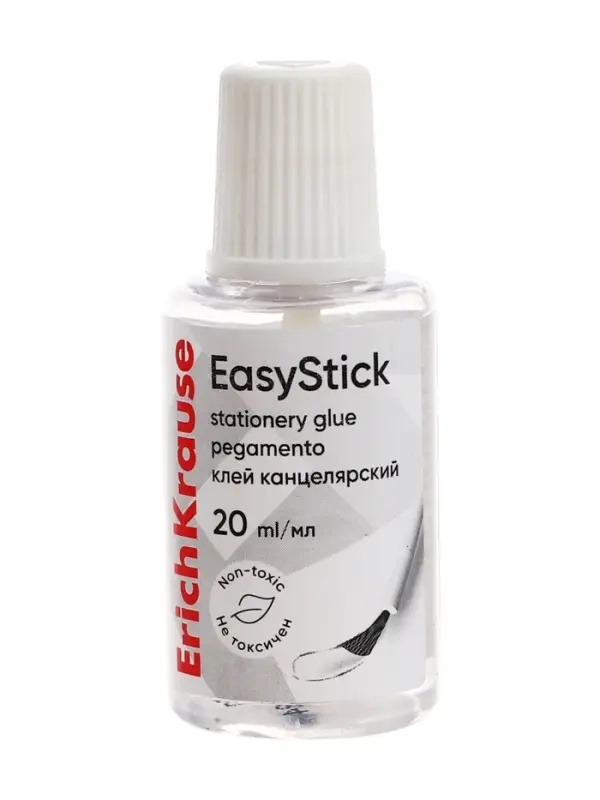 Клей канцелярский ErichKrause Standard, 20 мл, с кисточкой