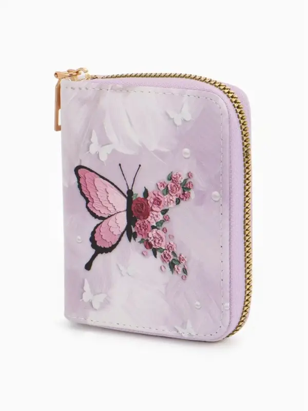 Кошелек жен 07-01-01 Июнь2550 бабочка, 8,5*2,5*10,5 см, 2 отд+отд/молн, д/карт, розовый Кошелек жен 07-01-01 Июнь2550 бабочка, 8,5*2,5*10,5 см, 2 отд+отд/молн, д/карт, розовый