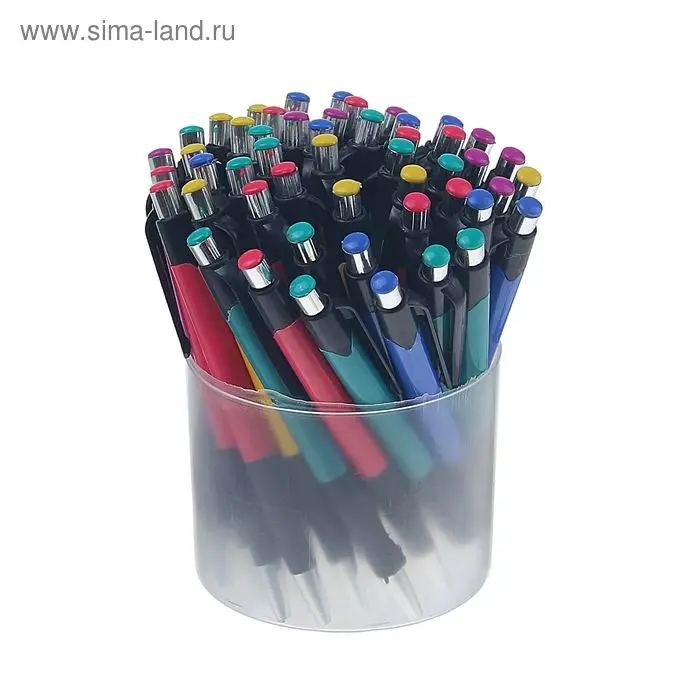 Ручка шариковая Calligrata, автоматическая, 0.5 мм, с резиновым держателем, стержень синий, МИКС Ручка шариковая Calligrata, автоматическая, 0.5 мм, с резиновым держателем, стержень синий, МИКС