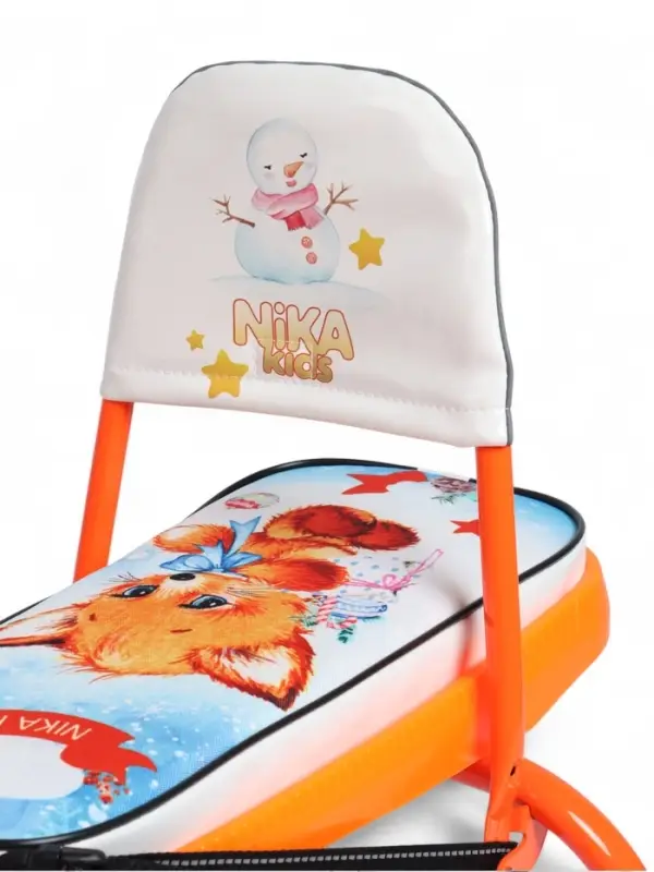 Снегокат «Тимка спорт 4-1», со спинкой, оранжевый, ТС4-1/Л2 Nika
