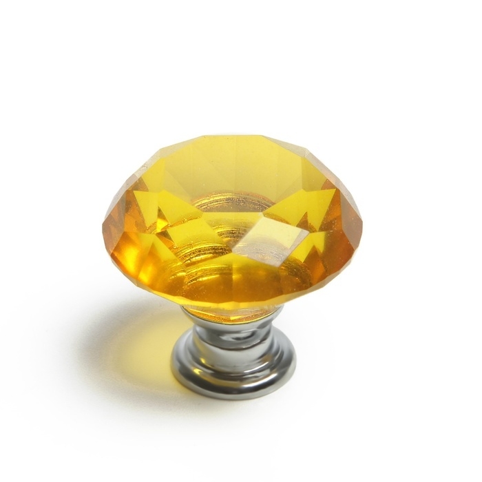 Ручка кнопка CAPPIO, цвет золото Ручка кнопка CAPPIO, цвет золото "Алмаз", стеклянная, d=30 мм