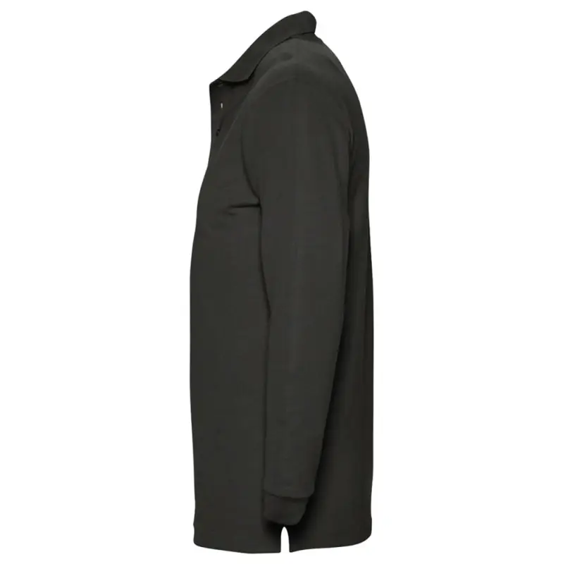 Рубашка поло мужская с длинным рукавом Winter II 210 черная, размер S