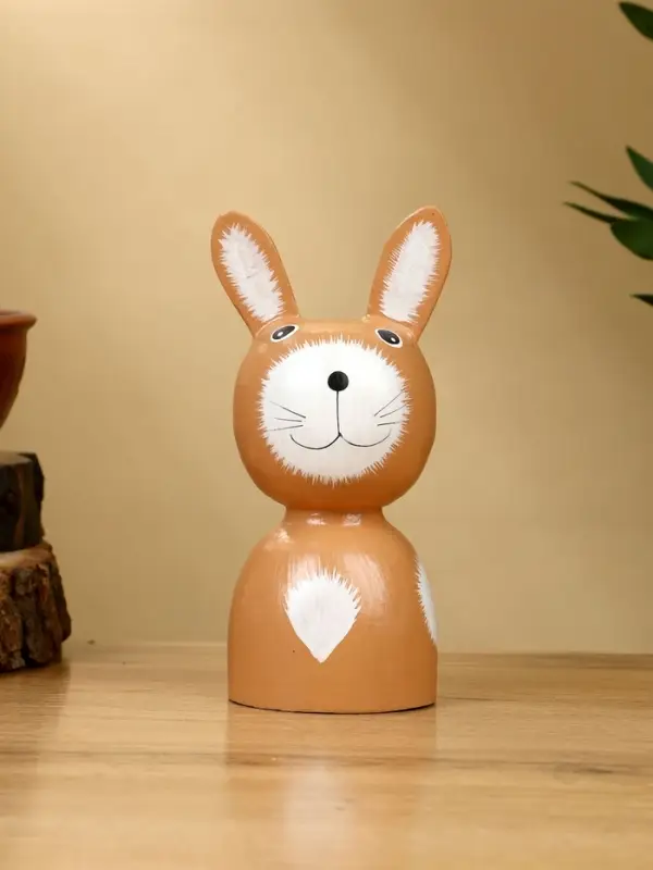 Набор сувенирный «Зайки», h=15 см, h=13 см, h=10.5 см, дерево, коричневый