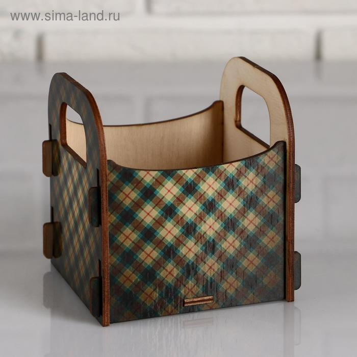 Кашпо деревянное 10.5×10×11 см подарочное Рокси Смит  Кашпо деревянное 10.5×10×11 см подарочное Рокси Смит "Поздравляем! Галстук-бабочка", коробка