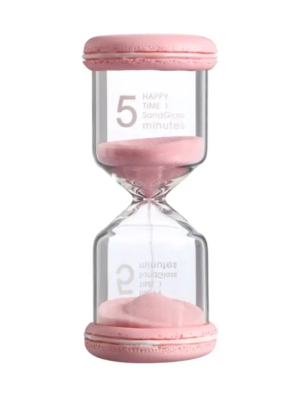 Песочные часы на 5 минут &laquo;Макарун&raquo;, 4.4&times;9.8 см, розовые