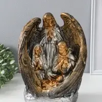 Фигура "Ангел хранитель" бронза с золотом 30х23х14 см