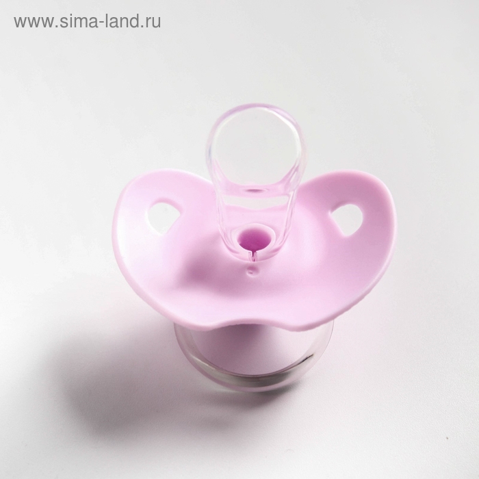 Соска - пустышка силиконовая ортодонтическая, от 6 мес., цвет МИКС для девочек