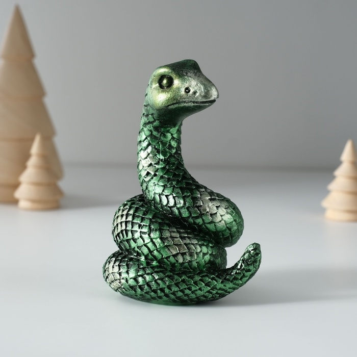 Сувенир полистоун Сувенир полистоун "Змейка с сиянием" МИКС 6х6х10 см