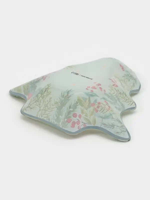 Блюдо сервировочное ёлочка Блюдо сервировочное ёлочка "Еловые ветки" 17,7х18,5х3,5 см