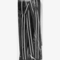 Молния &laquo;Трактор&raquo;, №8, разъёмная, замок автомат, 60 см, с белыми полосками, чёрная