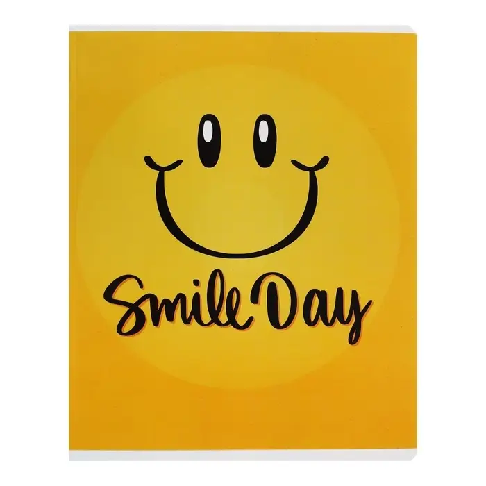 Тетрадь 48 листов в клетку &laquo;Смайлы&raquo;, обложка мелованный картон, УФ лак, блок офсет, МИКС