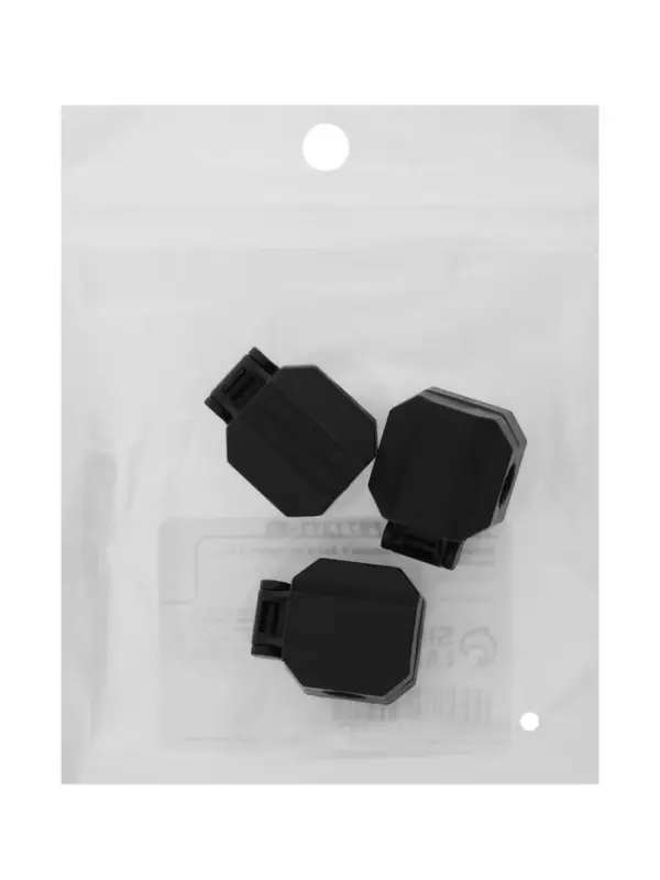 Держатель для проводов 2.2&times;2.8 см, набор 3 шт, чёрный