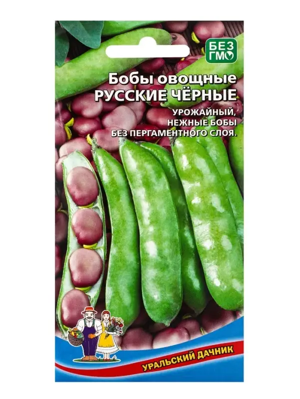 Семена Бобы &laquo;Русские черные&raquo;, 6 шт., &laquo;Уральский дачник&raquo;