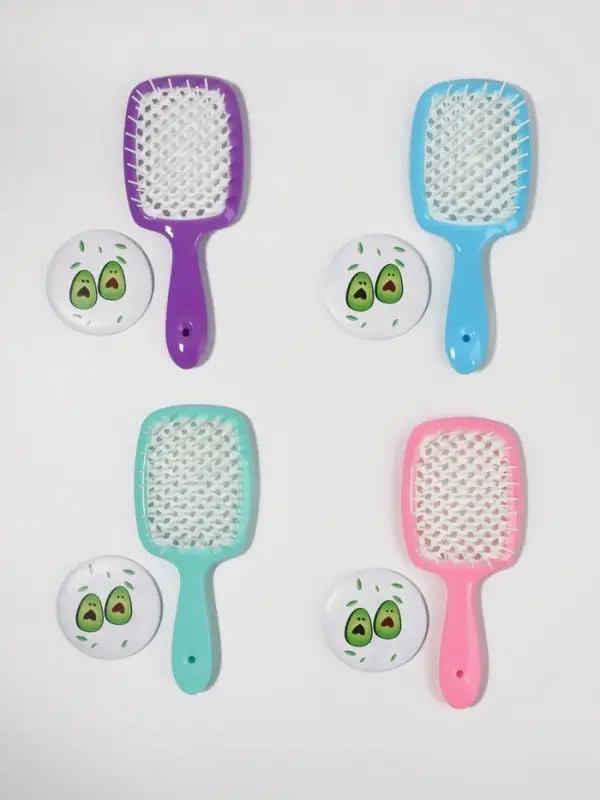 Расческа массажная, с зеркалом Расческа массажная, с зеркалом