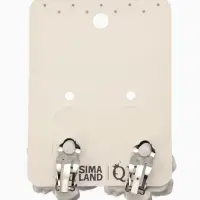 Клипсы "Цветочки" цвет белый в серебре