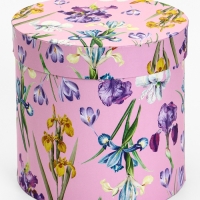 Шляпная коробка, Цветы, 20 х 20 см