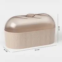 Хлебница с крышкой Альтернатива &laquo;Меланж&raquo;, 33&times;16&times;19 см, пластик, бежевая