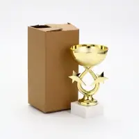 Кубок 156, наградная фигура, золото, подставка камень, 17.7 см