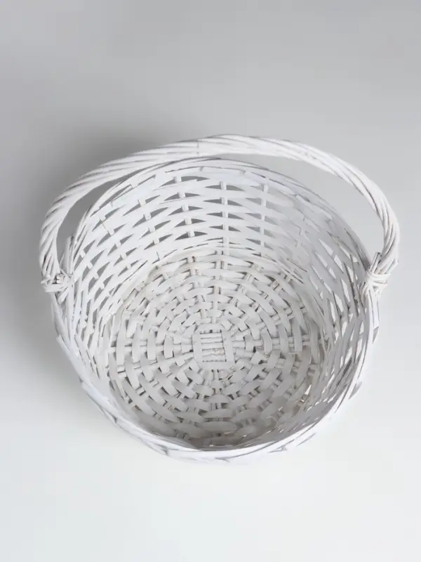 Набор корзин плетёных, круглые 3 шт. L:d=35 высота 12 см, высота с ручкой 38 см, дно 38 см