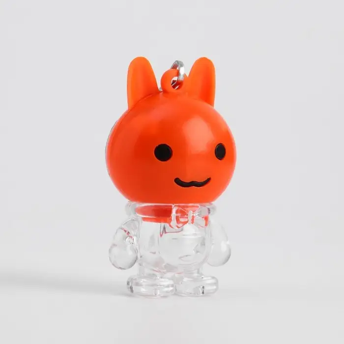 Фонарик брелок для ключей на кольце «Заяц», 3×AG3, МИКС Фонарик брелок для ключей на кольце «Заяц», 3×AG3, МИКС