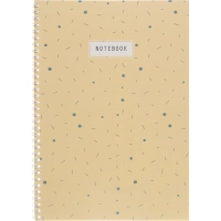 Бизнес-тетрадь Flakes yellow обложка УФ лак, спираль, А4, 48л, клетка