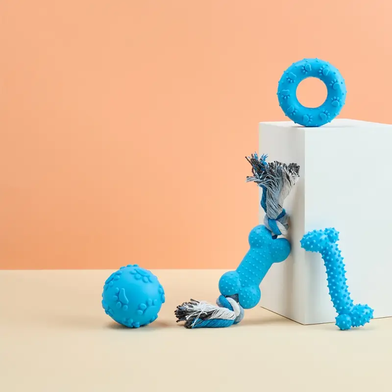 VETTA Набор игрушек для домашних животных, термопластичная резина, хлопчатобумажная веревка, 5 шт