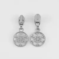 Бегунок для молнии &laquo;Спираль&raquo;, №3, &laquo;Снежинка&raquo;, 10 шт., цвет никель