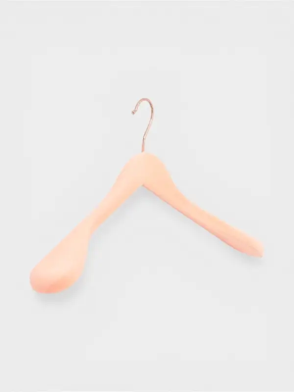 Плечики - вешалка LaDо́m Rose Gold, 45&times;6&times;23.5 см, покрытие вельвет, широкие плечики, розовые