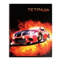 Тетради 96 листов в клетку Calligrata &laquo;Авто&raquo;, серые листы, 4 штук