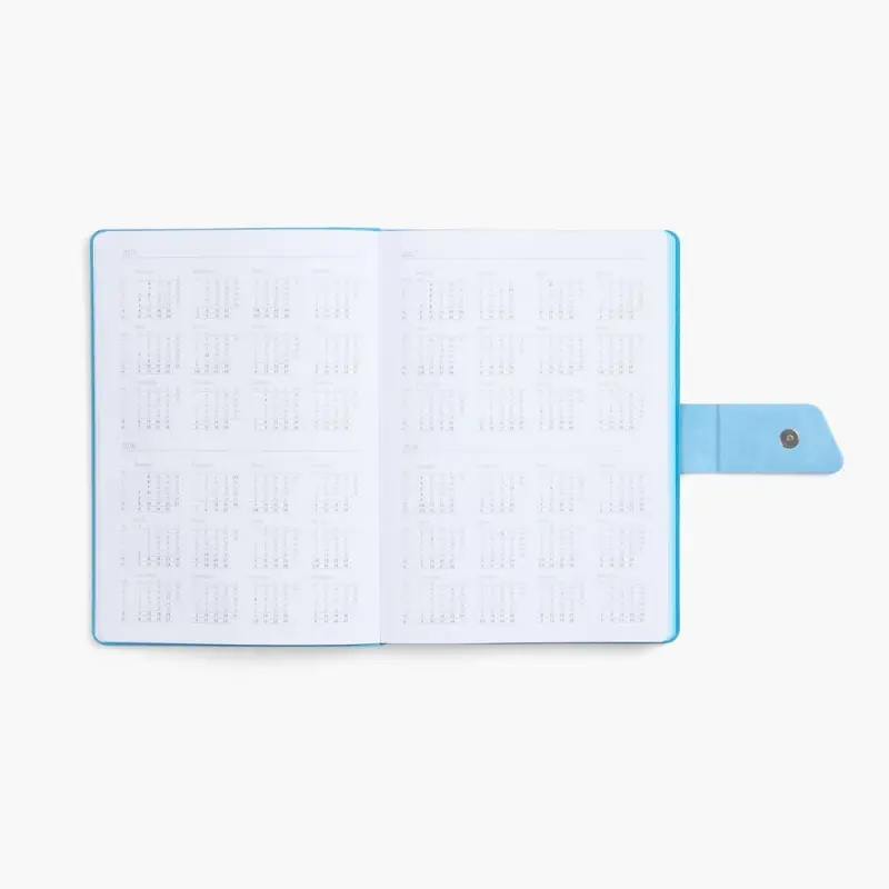 Ежедневник Boom, недатированный, черный с голубым