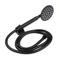 Смеситель для ванны ZEIN Z3491, изогнутый излив, душевой набор, нержавеющая сталь, черный