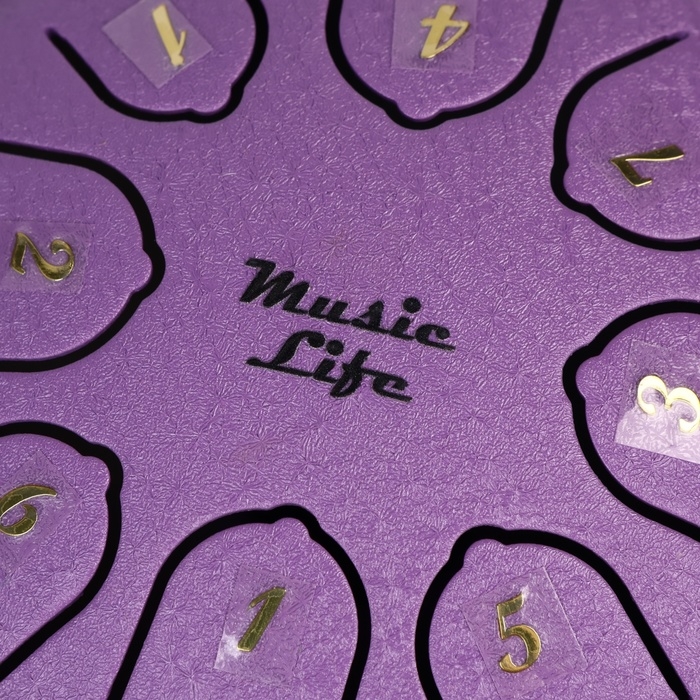 Глюкофон - музыкальный инструмент, Music Life, сиреневый, 11,4 см, 8 лепестков Глюкофон - музыкальный инструмент, Music Life, сиреневый, 11,4 см, 8 лепестков