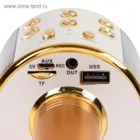 Микрофон для караоке Luazon LZZ-56, WS-858, 1800 мАч, жёлтый