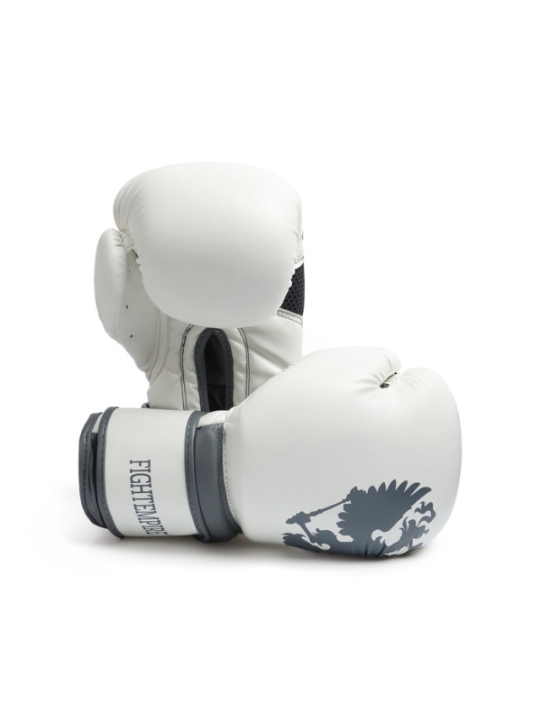 Боксерские перчатки FIGHT EMPIRE, PRIDE, белые, размер 12 oz
