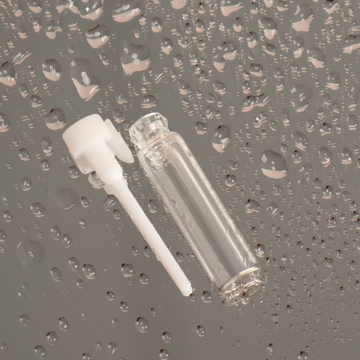 Флакон для парфюма, стеклянный, с аппликатором, набор - 10 шт, 1 мл, цвет прозрачный/белый Флакон для парфюма, стеклянный, с аппликатором, набор - 10 шт, 1 мл, цвет прозрачный/белый