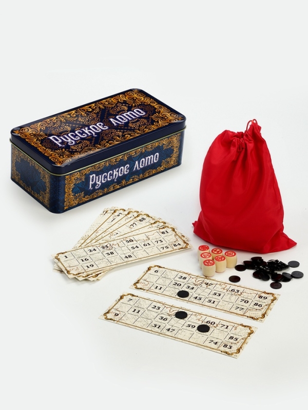 Русское лото настольная игра  Русское лото настольная игра "Матрешка", бочонок 2.7 х 2.1 см, 24 карточки 21.4 х 7.9 см