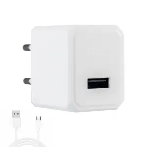 Сетевое зарядное устройство с кабелем USB на Type-C USB 2.1A CS11A HOCO белое